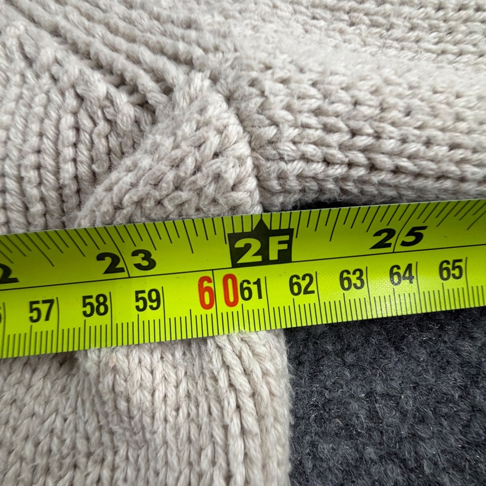 J. Crew Always Mens Large Oatmeal Beige Roll Neck Chunky Cotton Knit Sweater - Picture 5 of 6